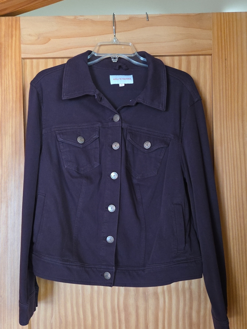 Stitch Fix Molly & Isadora Kerry Denim Style Jacket Size 1X Dark Purple